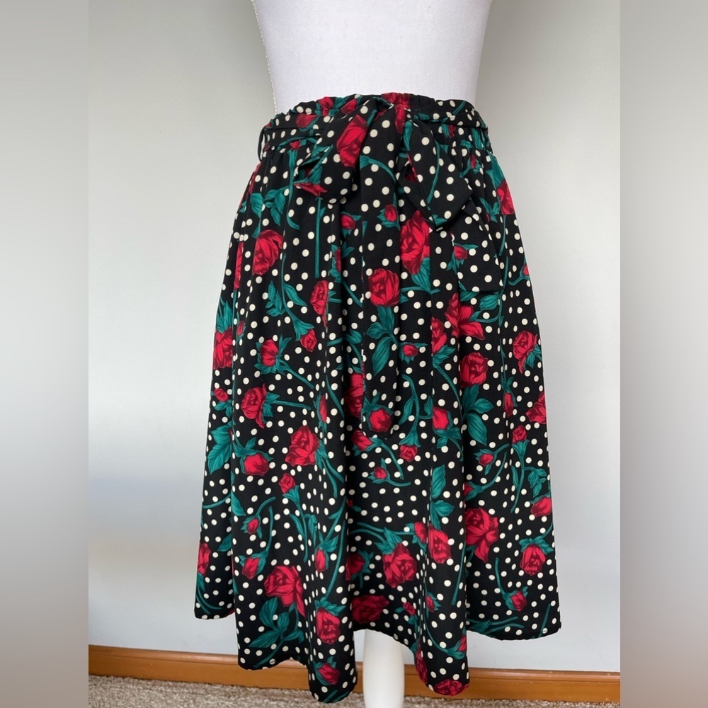 Rose Polka Dot Skirt | Size M | EUC - Picture 2 of 8